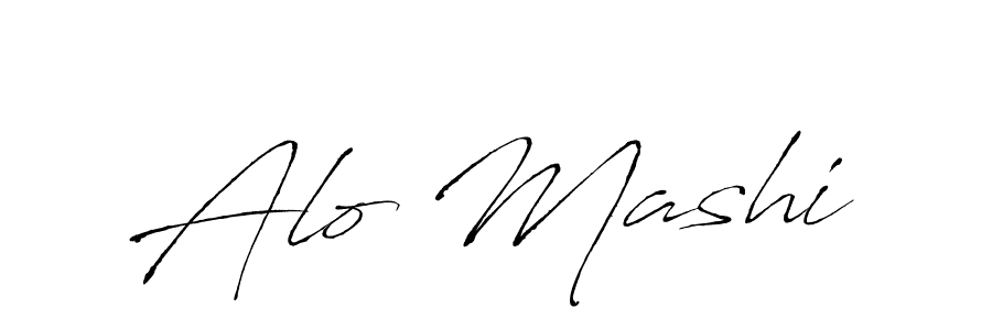 How to make Alo Mashi signature? Antro_Vectra is a professional autograph style. Create handwritten signature for Alo Mashi name. Alo Mashi signature style 6 images and pictures png