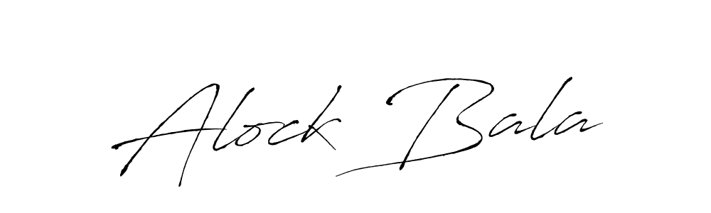 How to make Alock Bala name signature. Use Antro_Vectra style for creating short signs online. This is the latest handwritten sign. Alock Bala signature style 6 images and pictures png