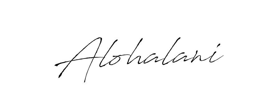 How to make Alohalani name signature. Use Antro_Vectra style for creating short signs online. This is the latest handwritten sign. Alohalani signature style 6 images and pictures png