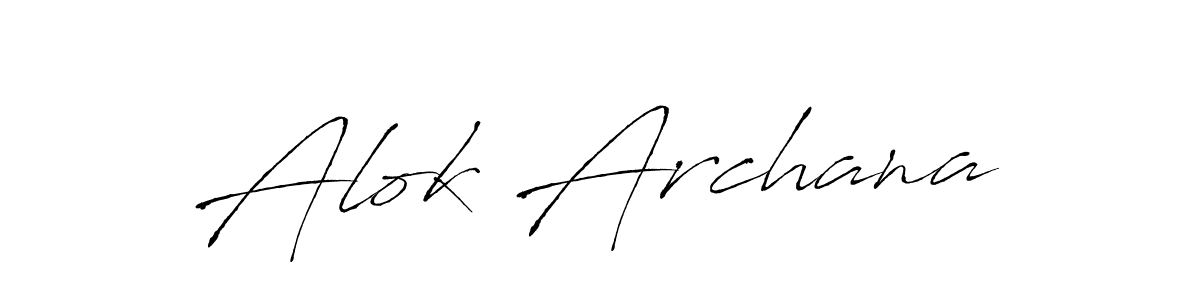 Design your own signature with our free online signature maker. With this signature software, you can create a handwritten (Antro_Vectra) signature for name Alok Archana. Alok Archana signature style 6 images and pictures png