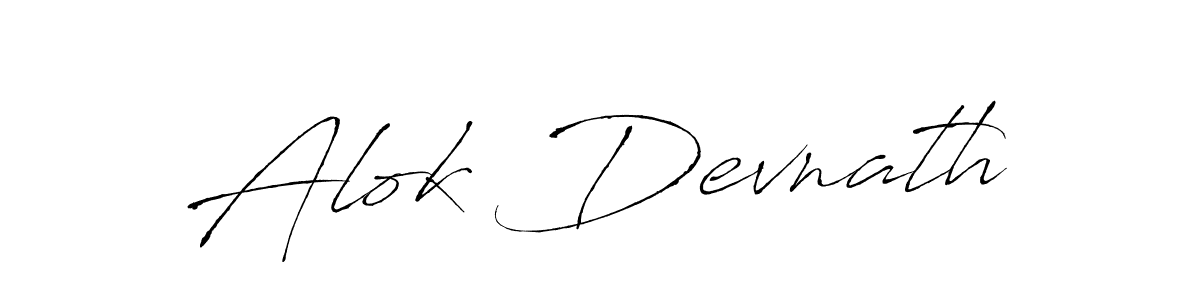 Create a beautiful signature design for name Alok Devnath. With this signature (Antro_Vectra) fonts, you can make a handwritten signature for free. Alok Devnath signature style 6 images and pictures png