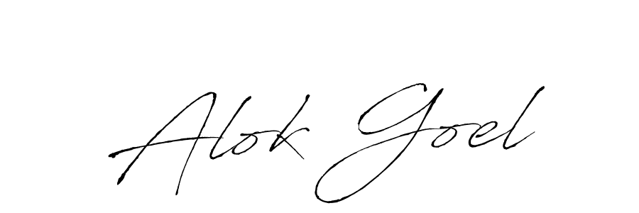 Design your own signature with our free online signature maker. With this signature software, you can create a handwritten (Antro_Vectra) signature for name Alok Goel. Alok Goel signature style 6 images and pictures png