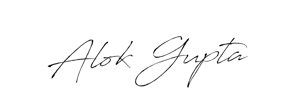 Create a beautiful signature design for name Alok Gupta. With this signature (Antro_Vectra) fonts, you can make a handwritten signature for free. Alok Gupta signature style 6 images and pictures png