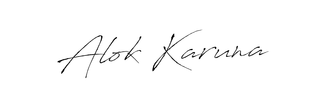 Also we have Alok Karuna name is the best signature style. Create professional handwritten signature collection using Antro_Vectra autograph style. Alok Karuna signature style 6 images and pictures png