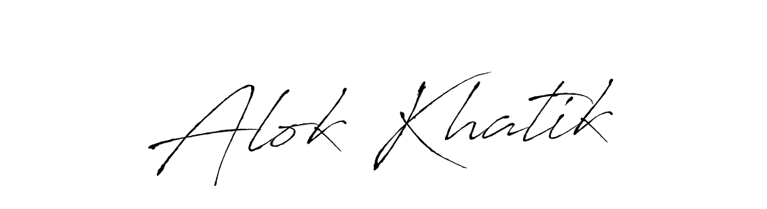 You can use this online signature creator to create a handwritten signature for the name Alok Khatik. This is the best online autograph maker. Alok Khatik signature style 6 images and pictures png