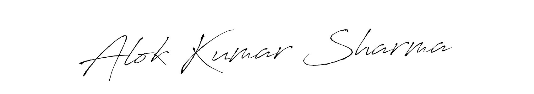 Create a beautiful signature design for name Alok Kumar Sharma. With this signature (Antro_Vectra) fonts, you can make a handwritten signature for free. Alok Kumar Sharma signature style 6 images and pictures png