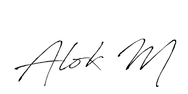 This is the best signature style for the Alok M name. Also you like these signature font (Antro_Vectra). Mix name signature. Alok M signature style 6 images and pictures png