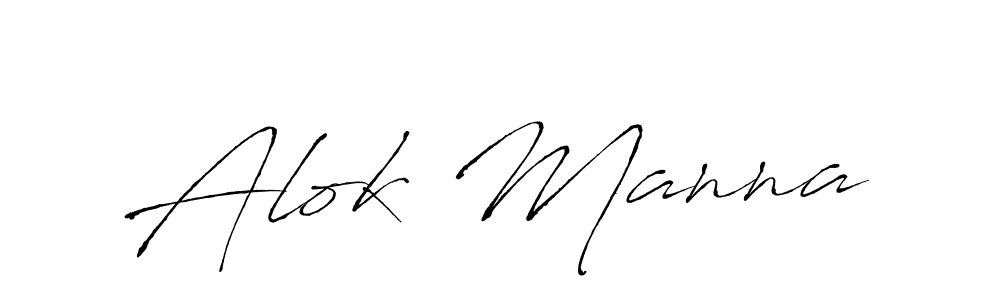 Design your own signature with our free online signature maker. With this signature software, you can create a handwritten (Antro_Vectra) signature for name Alok Manna. Alok Manna signature style 6 images and pictures png