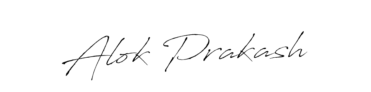 How to make Alok Prakash name signature. Use Antro_Vectra style for creating short signs online. This is the latest handwritten sign. Alok Prakash signature style 6 images and pictures png