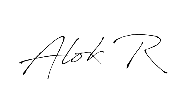 Create a beautiful signature design for name Alok R. With this signature (Antro_Vectra) fonts, you can make a handwritten signature for free. Alok R signature style 6 images and pictures png