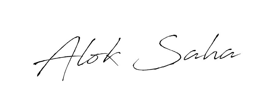 Create a beautiful signature design for name Alok Saha. With this signature (Antro_Vectra) fonts, you can make a handwritten signature for free. Alok Saha signature style 6 images and pictures png