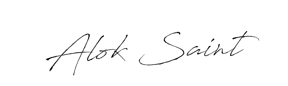 Design your own signature with our free online signature maker. With this signature software, you can create a handwritten (Antro_Vectra) signature for name Alok Saint. Alok Saint signature style 6 images and pictures png