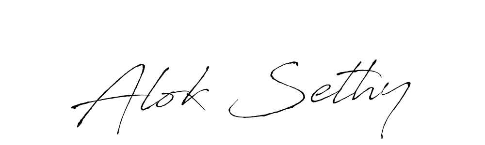 Also we have Alok Sethy name is the best signature style. Create professional handwritten signature collection using Antro_Vectra autograph style. Alok Sethy signature style 6 images and pictures png