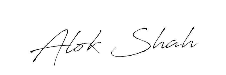 Alok Shah stylish signature style. Best Handwritten Sign (Antro_Vectra) for my name. Handwritten Signature Collection Ideas for my name Alok Shah. Alok Shah signature style 6 images and pictures png