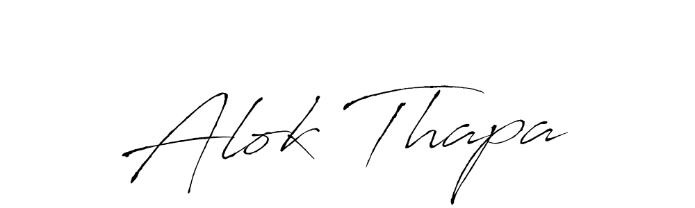How to make Alok Thapa signature? Antro_Vectra is a professional autograph style. Create handwritten signature for Alok Thapa name. Alok Thapa signature style 6 images and pictures png