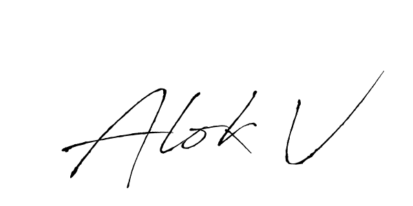 How to Draw Alok V signature style? Antro_Vectra is a latest design signature styles for name Alok V. Alok V signature style 6 images and pictures png