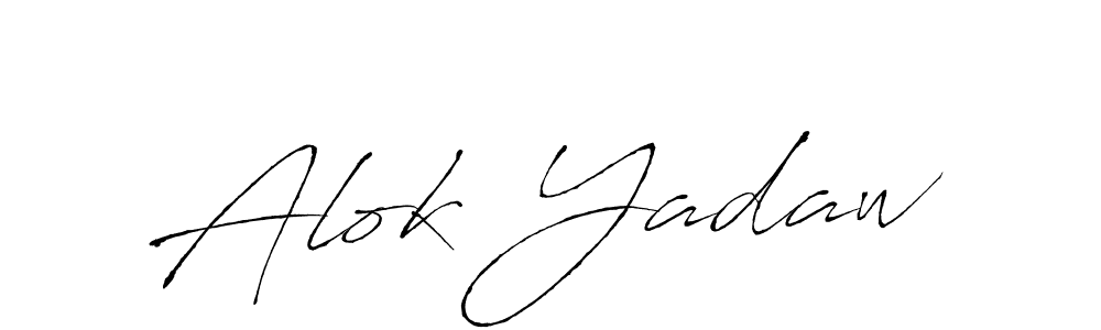 How to make Alok Yadaw signature? Antro_Vectra is a professional autograph style. Create handwritten signature for Alok Yadaw name. Alok Yadaw signature style 6 images and pictures png