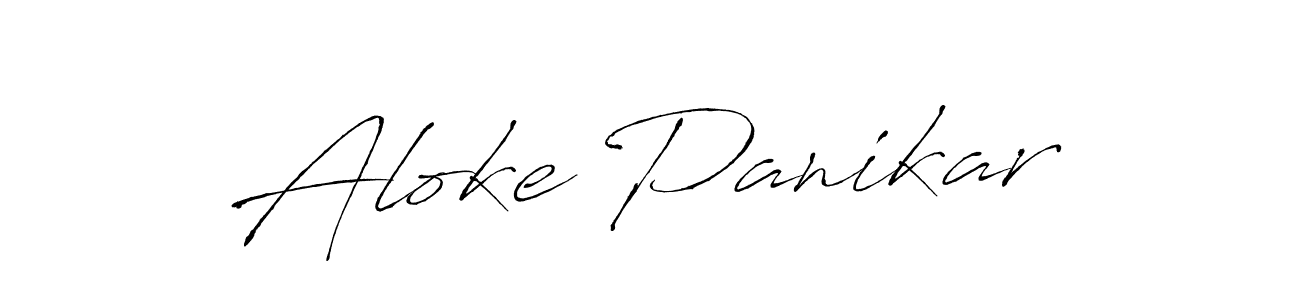 Make a beautiful signature design for name Aloke Panikar. With this signature (Antro_Vectra) style, you can create a handwritten signature for free. Aloke Panikar signature style 6 images and pictures png