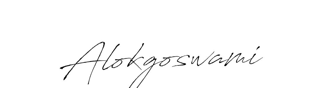 The best way (Antro_Vectra) to make a short signature is to pick only two or three words in your name. The name Alokgoswami include a total of six letters. For converting this name. Alokgoswami signature style 6 images and pictures png