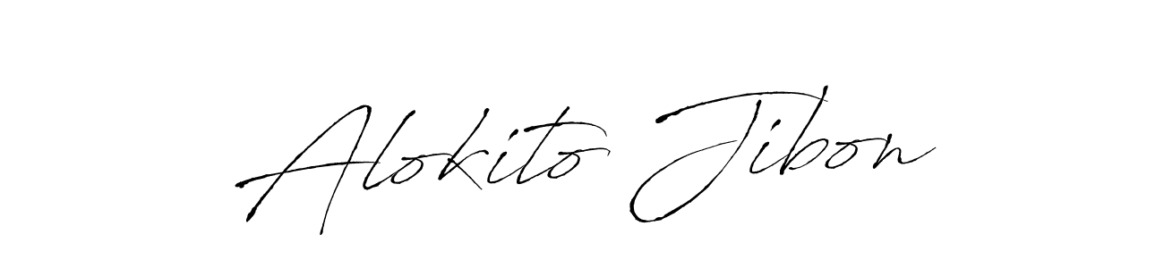 How to make Alokito Jibon name signature. Use Antro_Vectra style for creating short signs online. This is the latest handwritten sign. Alokito Jibon signature style 6 images and pictures png