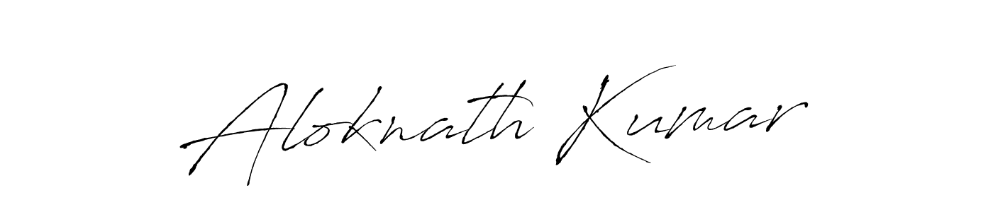 Make a beautiful signature design for name Aloknath Kumar. With this signature (Antro_Vectra) style, you can create a handwritten signature for free. Aloknath Kumar signature style 6 images and pictures png