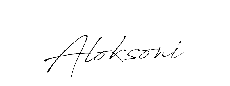 How to make Aloksoni signature? Antro_Vectra is a professional autograph style. Create handwritten signature for Aloksoni name. Aloksoni signature style 6 images and pictures png