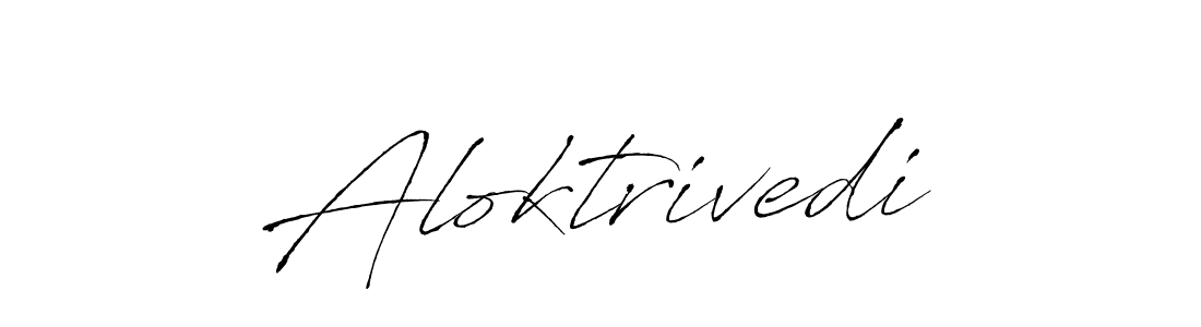 Make a beautiful signature design for name Aloktrivedi. With this signature (Antro_Vectra) style, you can create a handwritten signature for free. Aloktrivedi signature style 6 images and pictures png