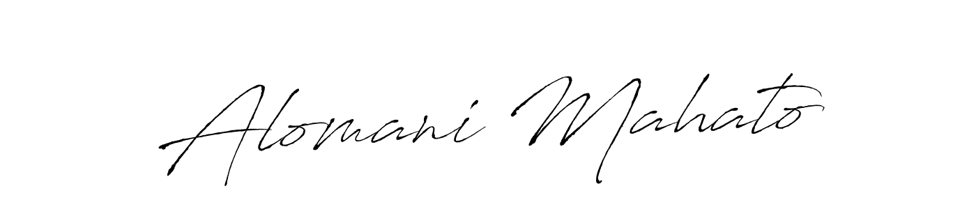 Make a beautiful signature design for name Alomani Mahato. With this signature (Antro_Vectra) style, you can create a handwritten signature for free. Alomani Mahato signature style 6 images and pictures png