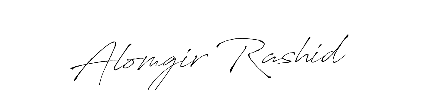 Also we have Alomgir Rashid name is the best signature style. Create professional handwritten signature collection using Antro_Vectra autograph style. Alomgir Rashid signature style 6 images and pictures png