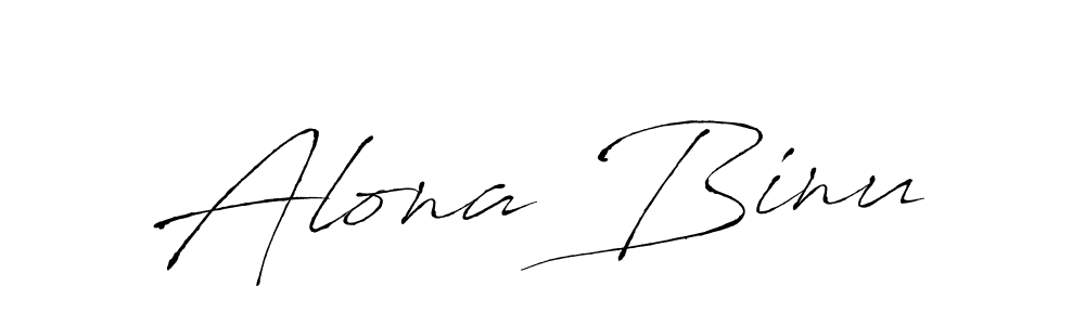 It looks lik you need a new signature style for name Alona Binu. Design unique handwritten (Antro_Vectra) signature with our free signature maker in just a few clicks. Alona Binu signature style 6 images and pictures png