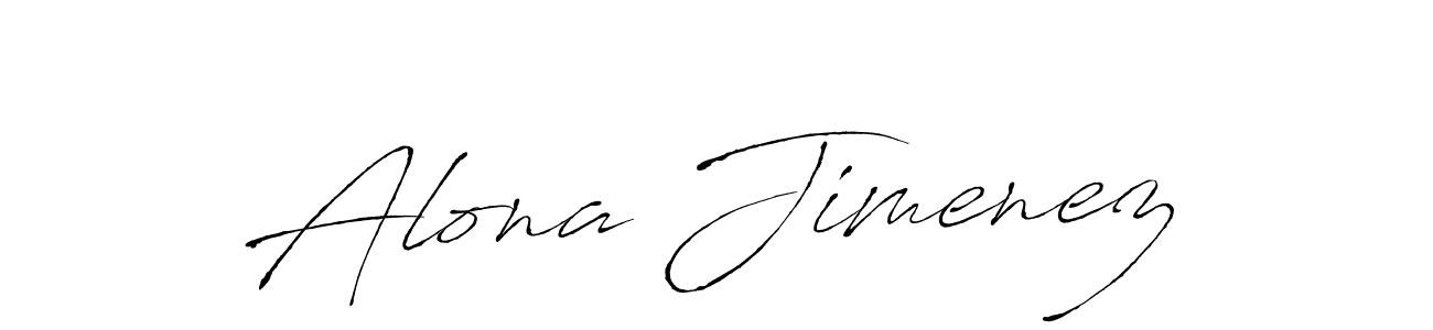 Antro_Vectra is a professional signature style that is perfect for those who want to add a touch of class to their signature. It is also a great choice for those who want to make their signature more unique. Get Alona Jimenez name to fancy signature for free. Alona Jimenez signature style 6 images and pictures png