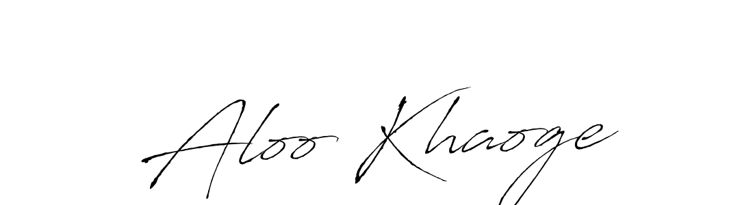 Aloo Khaoge stylish signature style. Best Handwritten Sign (Antro_Vectra) for my name. Handwritten Signature Collection Ideas for my name Aloo Khaoge. Aloo Khaoge signature style 6 images and pictures png