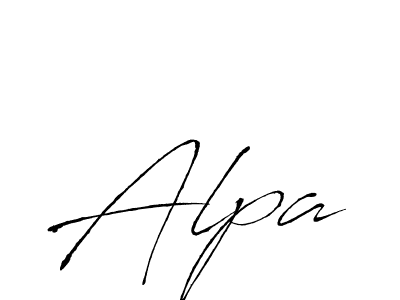 if you are searching for the best signature style for your name Alpa. so please give up your signature search. here we have designed multiple signature styles  using Antro_Vectra. Alpa signature style 6 images and pictures png