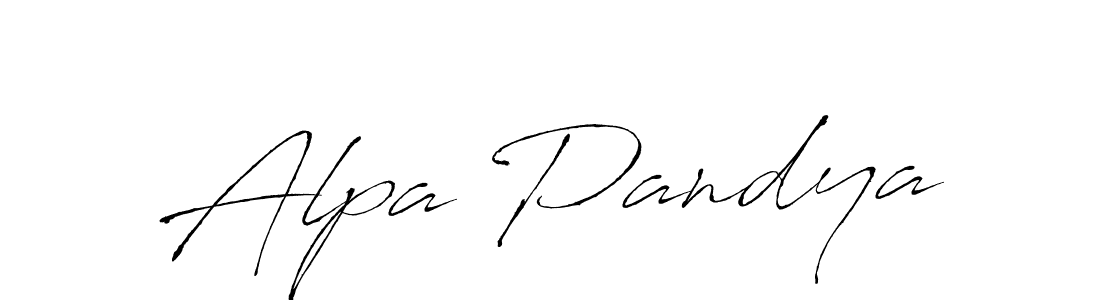 How to make Alpa Pandya signature? Antro_Vectra is a professional autograph style. Create handwritten signature for Alpa Pandya name. Alpa Pandya signature style 6 images and pictures png