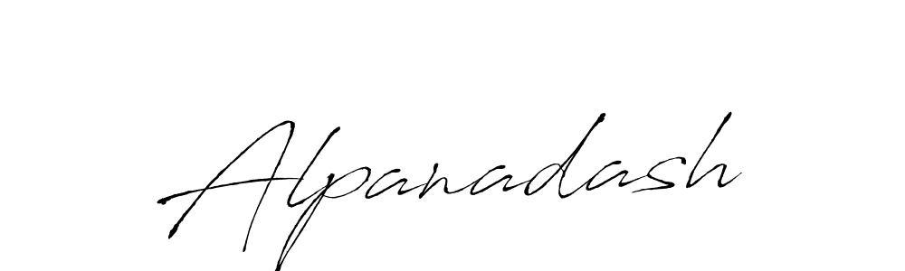 Also You can easily find your signature by using the search form. We will create Alpanadash name handwritten signature images for you free of cost using Antro_Vectra sign style. Alpanadash signature style 6 images and pictures png