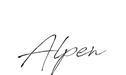 Alpen stylish signature style. Best Handwritten Sign (Antro_Vectra) for my name. Handwritten Signature Collection Ideas for my name Alpen. Alpen signature style 6 images and pictures png