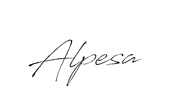Create a beautiful signature design for name Alpesa. With this signature (Antro_Vectra) fonts, you can make a handwritten signature for free. Alpesa signature style 6 images and pictures png