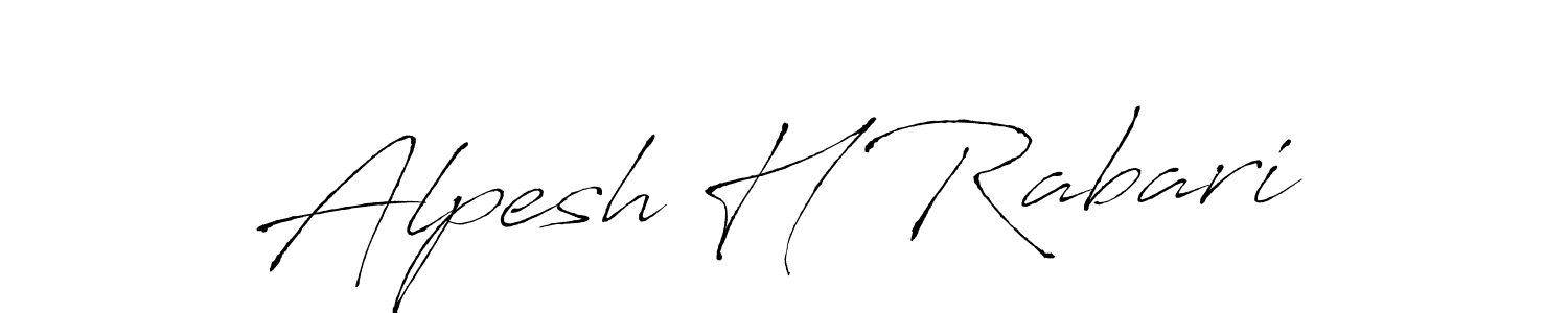 Use a signature maker to create a handwritten signature online. With this signature software, you can design (Antro_Vectra) your own signature for name Alpesh H Rabari. Alpesh H Rabari signature style 6 images and pictures png