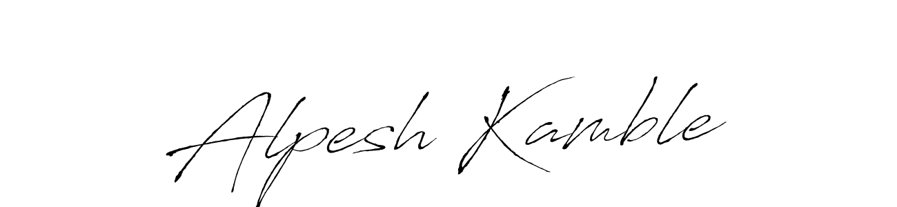 Design your own signature with our free online signature maker. With this signature software, you can create a handwritten (Antro_Vectra) signature for name Alpesh Kamble. Alpesh Kamble signature style 6 images and pictures png