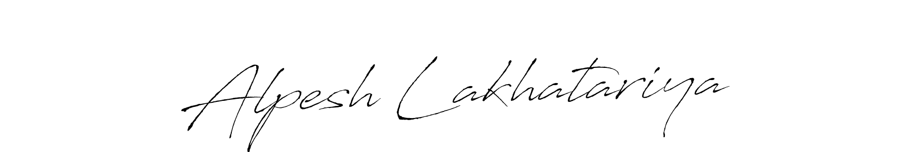 How to make Alpesh Lakhatariya name signature. Use Antro_Vectra style for creating short signs online. This is the latest handwritten sign. Alpesh Lakhatariya signature style 6 images and pictures png