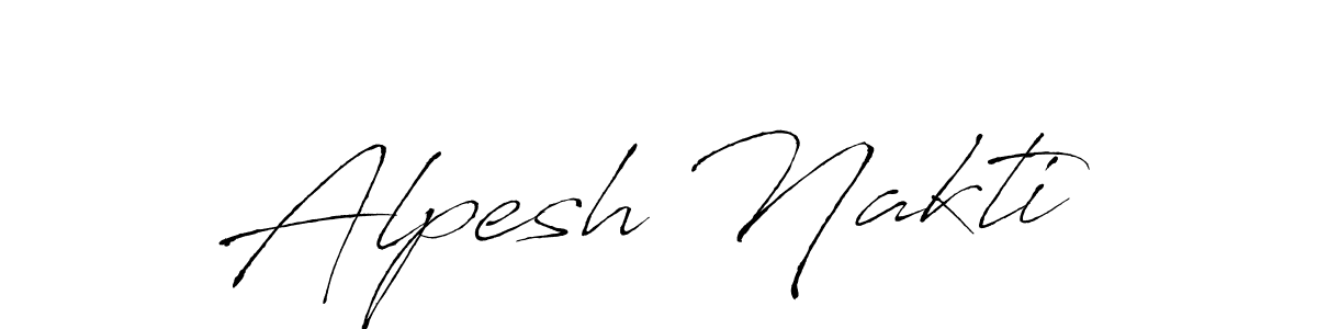 Create a beautiful signature design for name Alpesh Nakti. With this signature (Antro_Vectra) fonts, you can make a handwritten signature for free. Alpesh Nakti signature style 6 images and pictures png