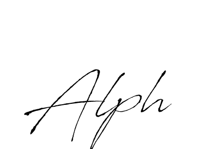 Use a signature maker to create a handwritten signature online. With this signature software, you can design (Antro_Vectra) your own signature for name Alph. Alph signature style 6 images and pictures png