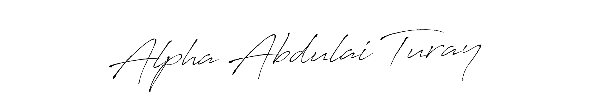 Make a beautiful signature design for name Alpha Abdulai Turay. With this signature (Antro_Vectra) style, you can create a handwritten signature for free. Alpha Abdulai Turay signature style 6 images and pictures png