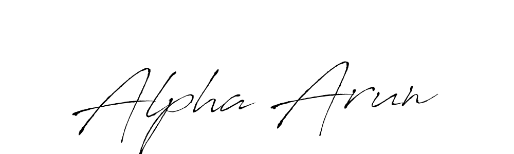 Also You can easily find your signature by using the search form. We will create Alpha Arun name handwritten signature images for you free of cost using Antro_Vectra sign style. Alpha Arun signature style 6 images and pictures png