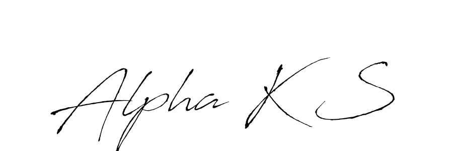 Antro_Vectra is a professional signature style that is perfect for those who want to add a touch of class to their signature. It is also a great choice for those who want to make their signature more unique. Get Alpha K S name to fancy signature for free. Alpha K S signature style 6 images and pictures png