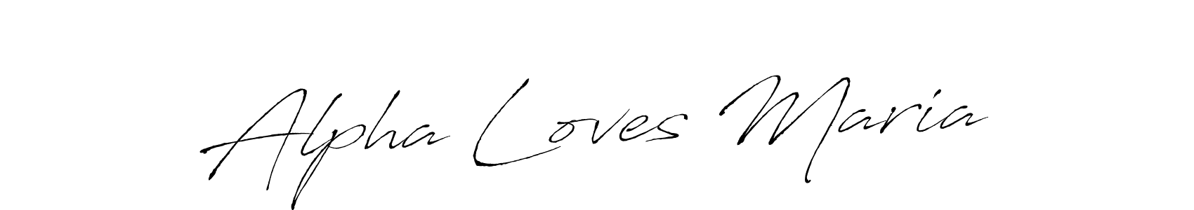 Create a beautiful signature design for name Alpha Loves Maria. With this signature (Antro_Vectra) fonts, you can make a handwritten signature for free. Alpha Loves Maria signature style 6 images and pictures png