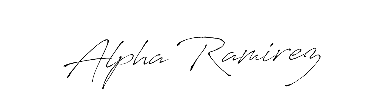 How to make Alpha Ramirez name signature. Use Antro_Vectra style for creating short signs online. This is the latest handwritten sign. Alpha Ramirez signature style 6 images and pictures png