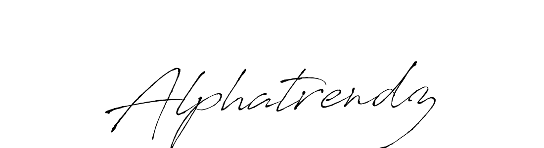 Make a beautiful signature design for name Alphatrendz. With this signature (Antro_Vectra) style, you can create a handwritten signature for free. Alphatrendz signature style 6 images and pictures png