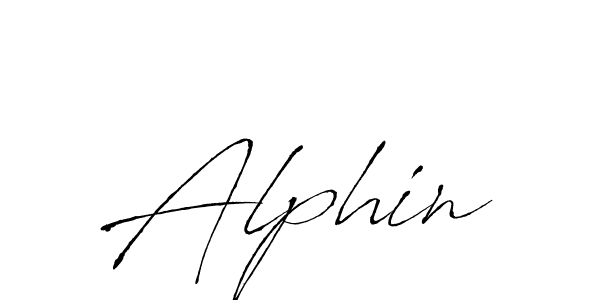 Make a beautiful signature design for name Alphin. With this signature (Antro_Vectra) style, you can create a handwritten signature for free. Alphin signature style 6 images and pictures png