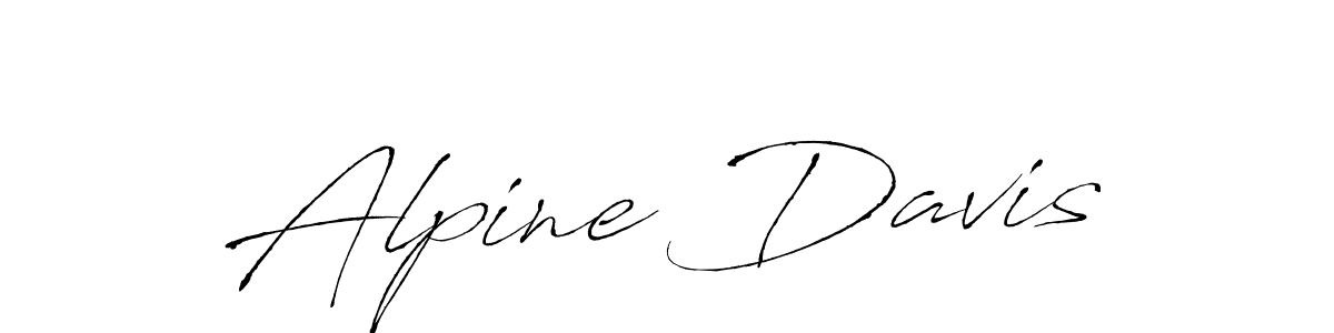 How to make Alpine Davis name signature. Use Antro_Vectra style for creating short signs online. This is the latest handwritten sign. Alpine Davis signature style 6 images and pictures png